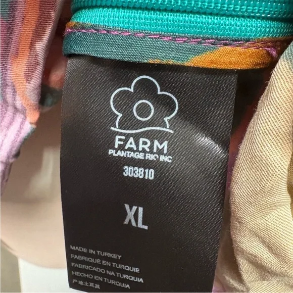 Farm Rio Foliage graphic long sleeve Women's Dress size XL new with tags - Picture 9 of 11